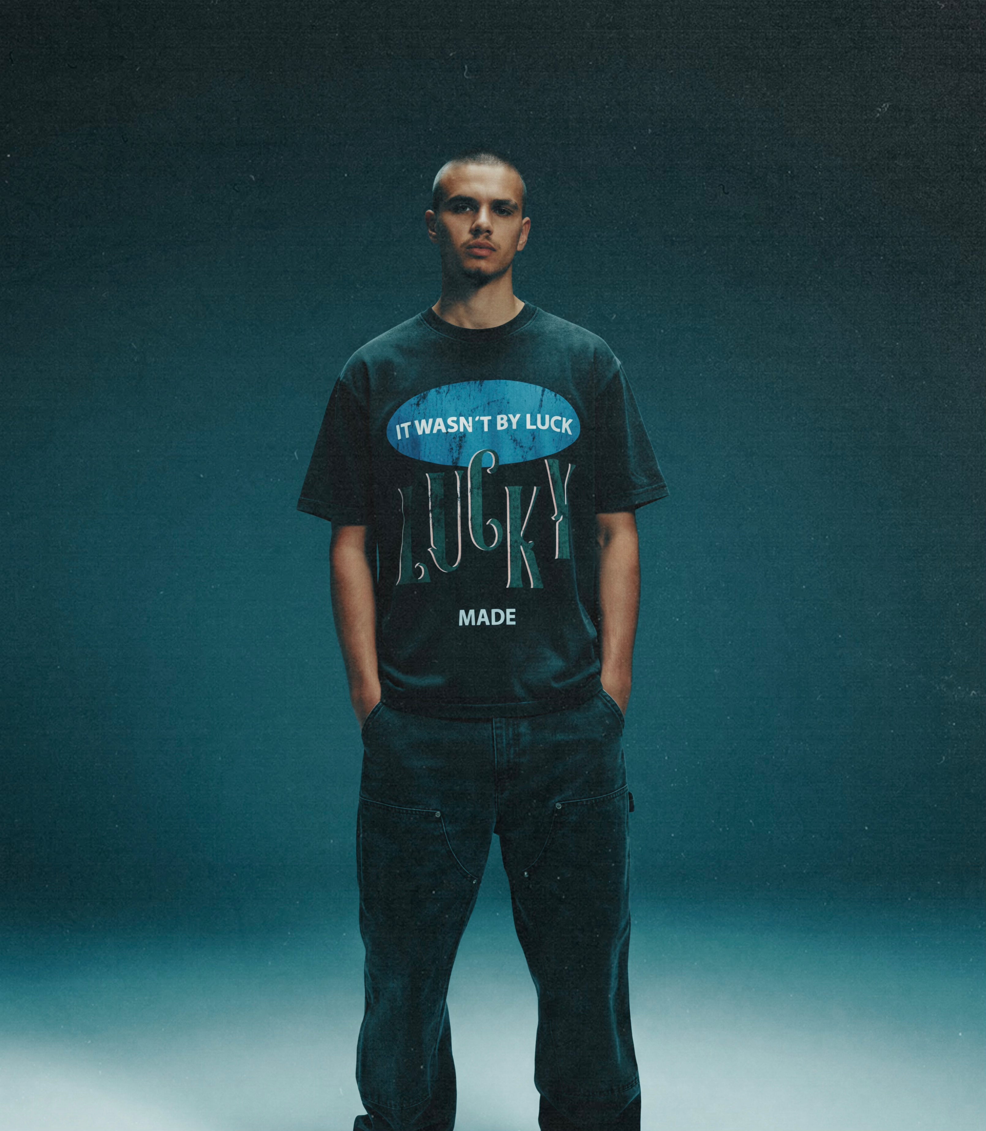 Lucky Made "It Wasn't By Luck" Black T-Shirt