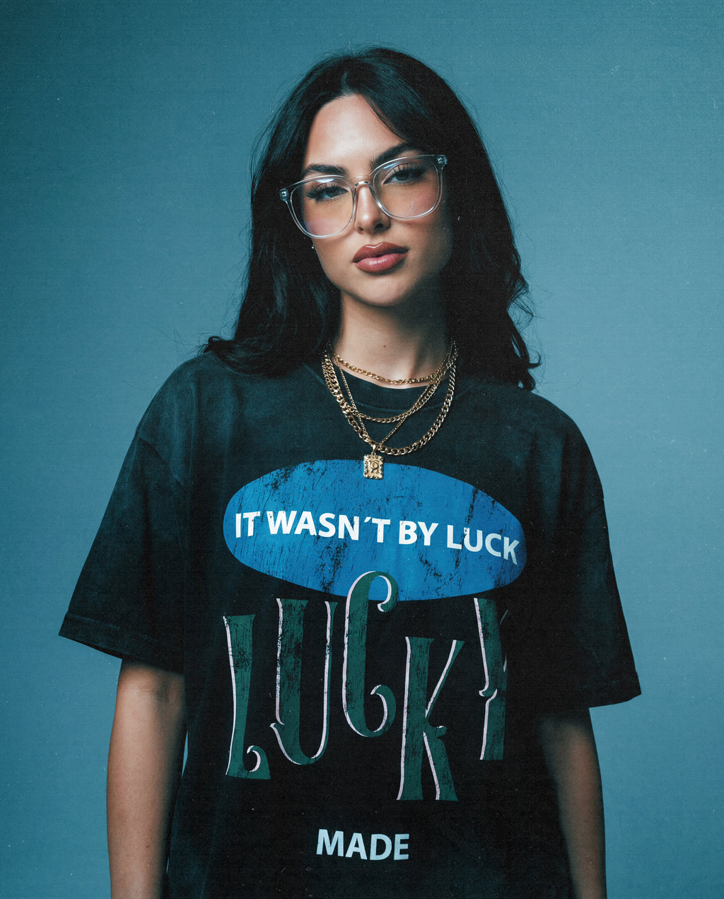 Lucky Made "It Wasn't By Luck" Black T-Shirt